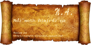 Németh Almiréna névjegykártya